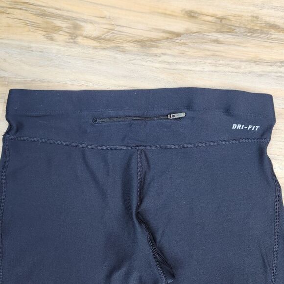 ☔️🔺️Nike Black & Coral Cropped Running Athletic Pants Small - Picture 5 of 12